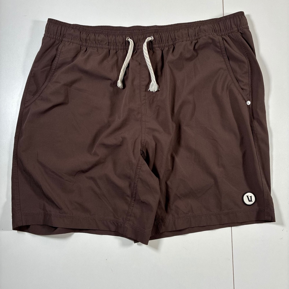 Vuori Kore Shorts XL 7" Lined Espresso Brown Athletic Training V302